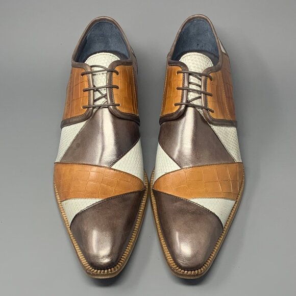 *NEW* / DUCA "Imperio" / Genuine Italian Calfskin / Tri Tone Derby / Men's 14 - Picture 3 of 13
